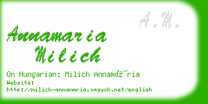 annamaria milich business card